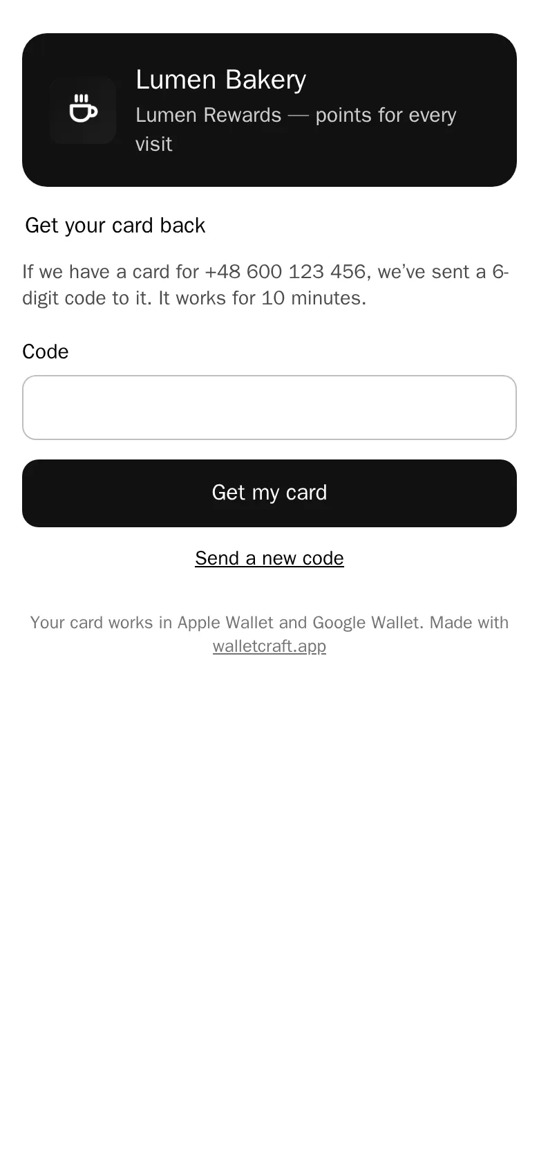 Enter the code